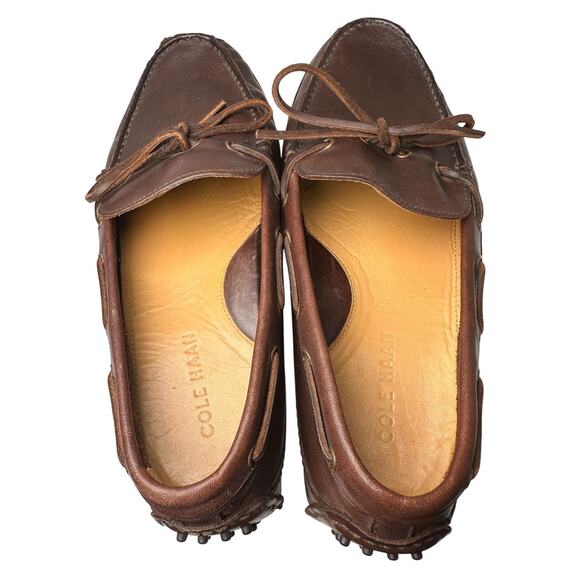Cole Haan Grant Canoe Camp Moc Mens Sz 8 M Slip On Loafer Moro Brown Leather EUC - Picture 5 of 16